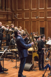 Boston NEC Jazz Orchestra Brian Landrus jazz baritone saxaphone