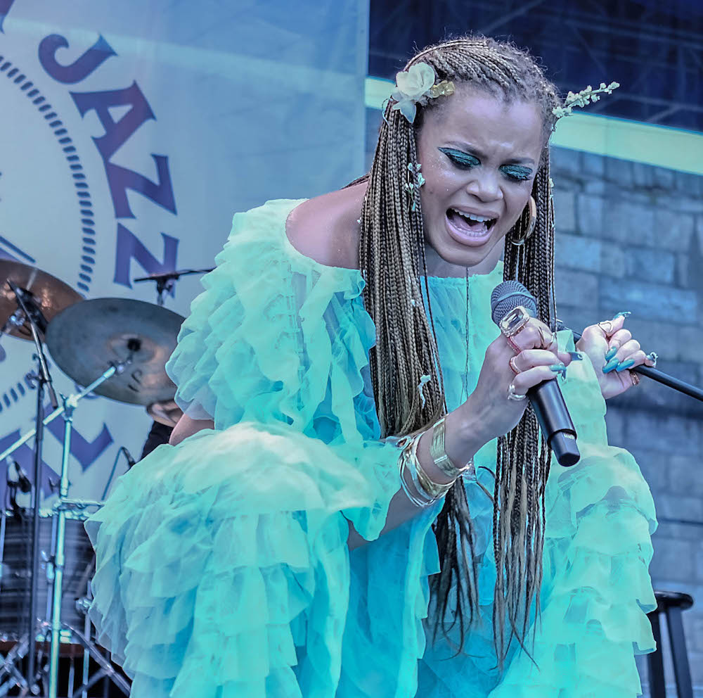 Andra Day performing at Newport Jazz Festival