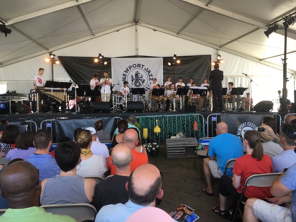 indoor tent performance Newport Jazz Festival